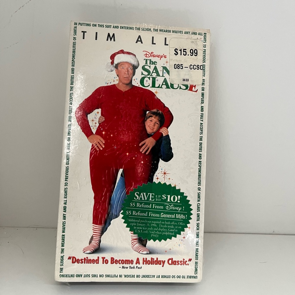 Disney The Santa Clause Sealed VHS Movie 90s